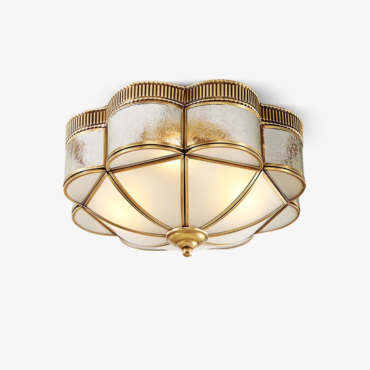 Brass Domed Flush Ceiling Lamp M572