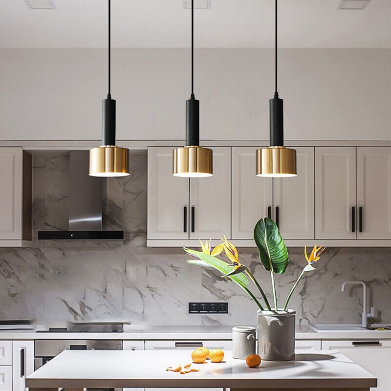 Nordic Brass Bedroom Pendant Light Modern Bar Pendant Light S95