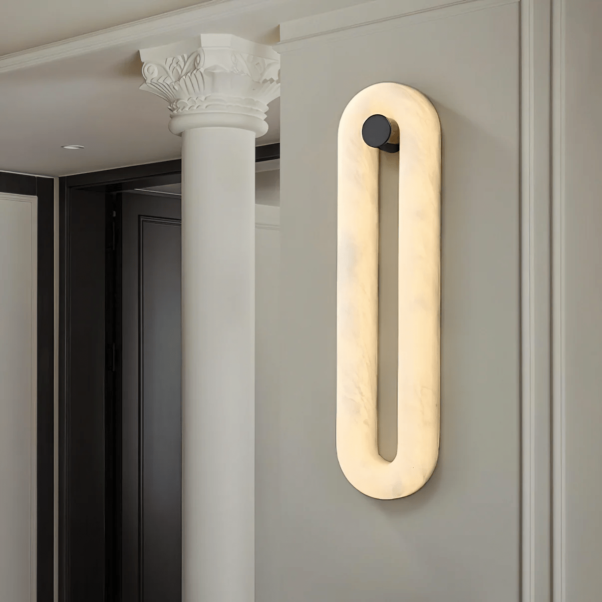Alabaster Loop Wall Light D394