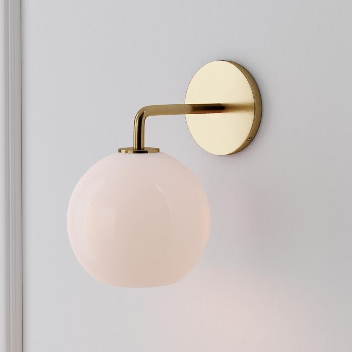 Selvion Artistic Globe Sconce Light - Handcrafted Glass Sculptural Wall Fixture T021