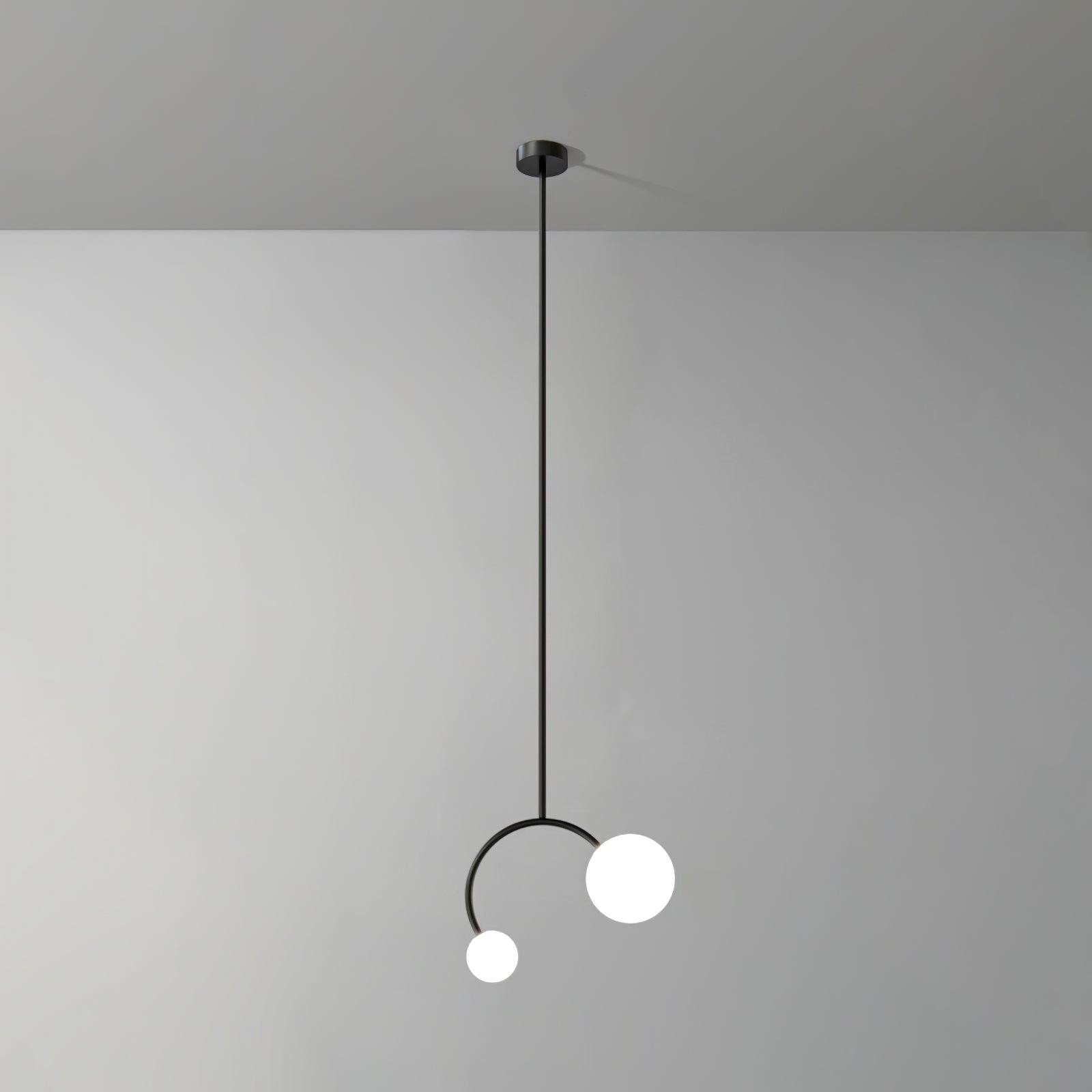 Creative Double Heads Glass Pendant Lamp M493