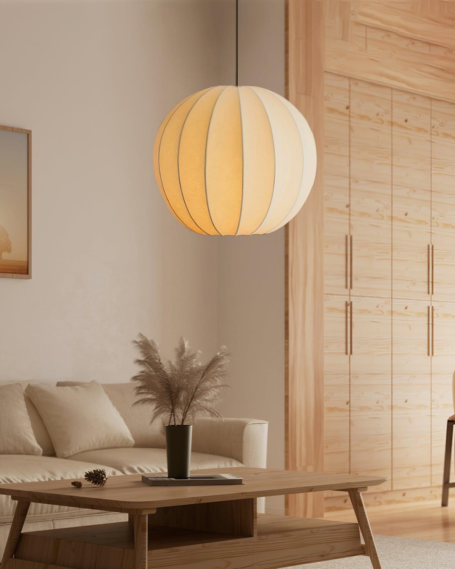 Creative Japanese Minimalist Silk Pendant Lamp For Restaurant M462