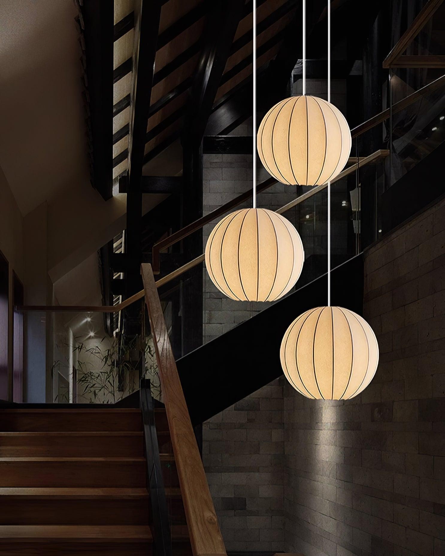 Creative Japanese Minimalist Silk Pendant Lamp For Restaurant M462