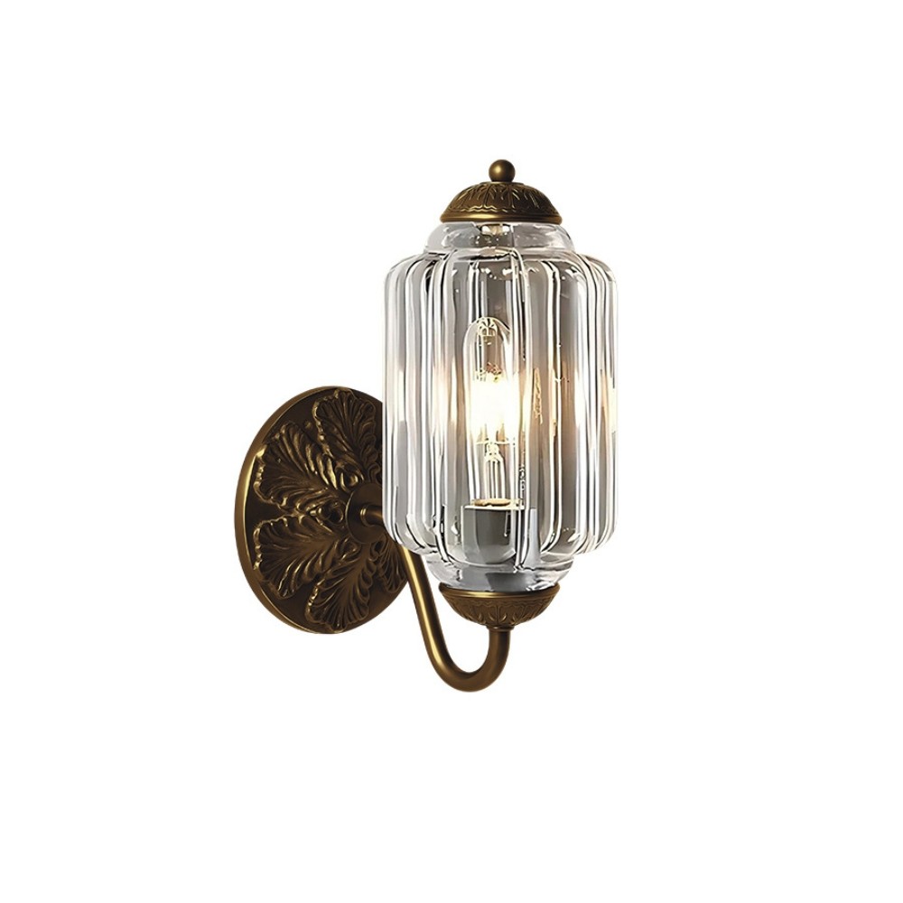 Vintage Glass Candlestick Shaped Wall Lamp M03