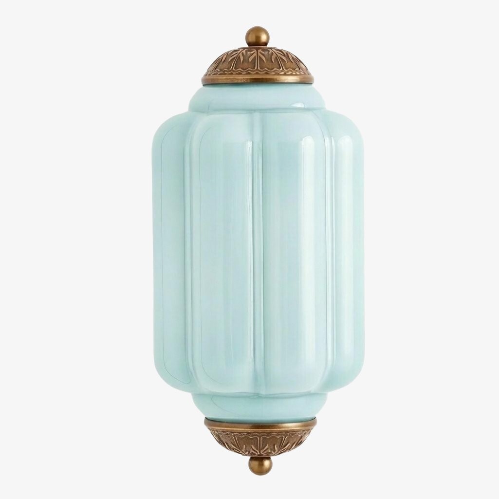 Eloise Brass Wall Sconce – Elegant Milk Glass Vintage Lighting T290
