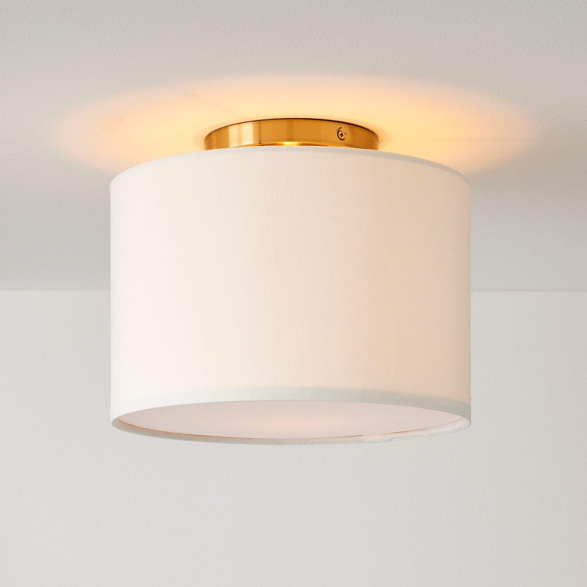 Jelvane Linen Drum Shade Ceiling Lamp T078