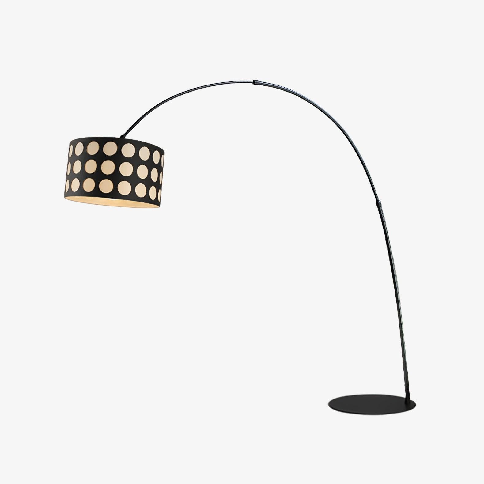 Perfil de arco completo de la lámpara de pie Geometry Polka Arc Fabric S363