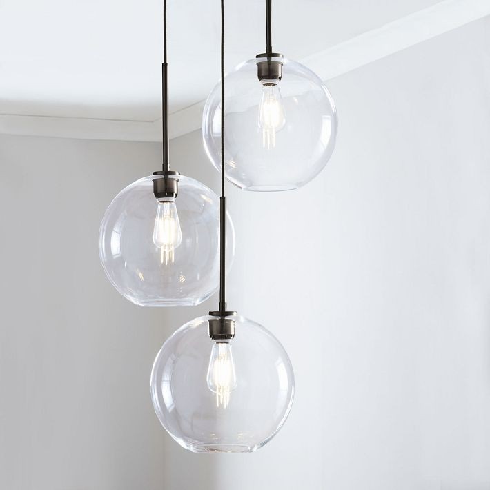 Selvion Minimalist Crystal Chandelier - Handcrafted Glass Sculptural Lighting Fixture T150