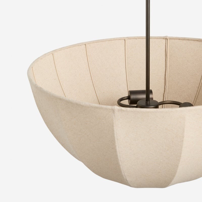 Lumarys Pendant / Flush Mount Lamp - Botanical-Inspired Linen Shade for Dining Area or Living Room T658