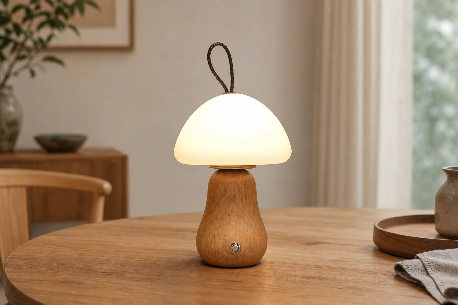 Lampa stołowa Nubia D173 w scenie lifestylowej opartej na produkcie w kontekście