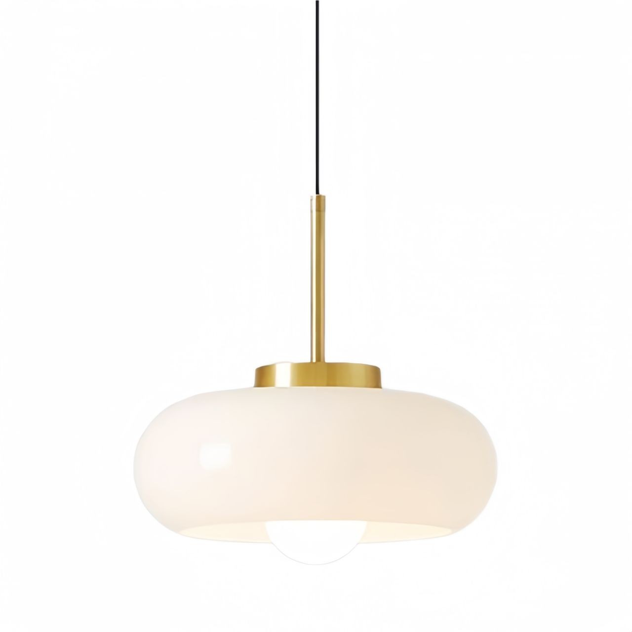 Vintage Bauhaus Glass Pot Pendant Light S93