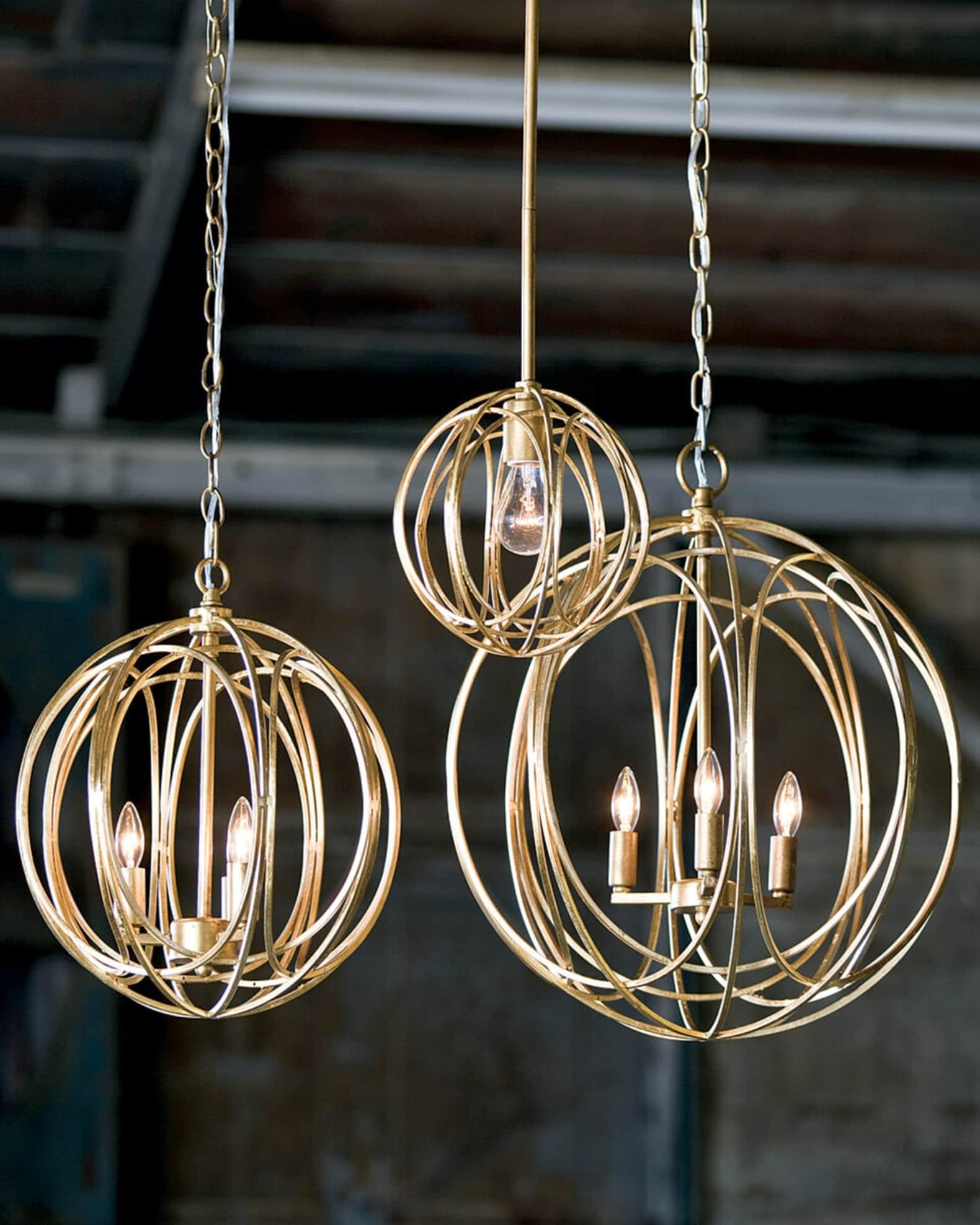 Hollow Metal Line Retro Pendant Light M42