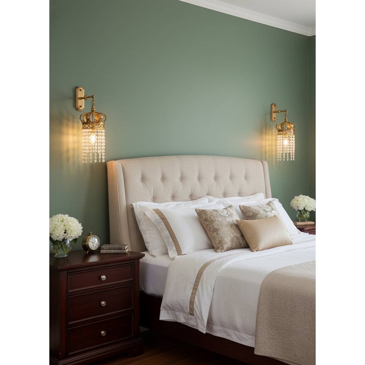 Timon Brass Crown Wall Lamp D745