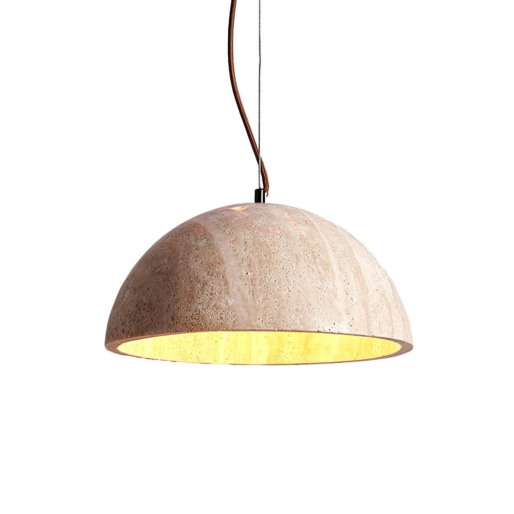 Travertine Creative Hemispherical Pendant Lamp M75