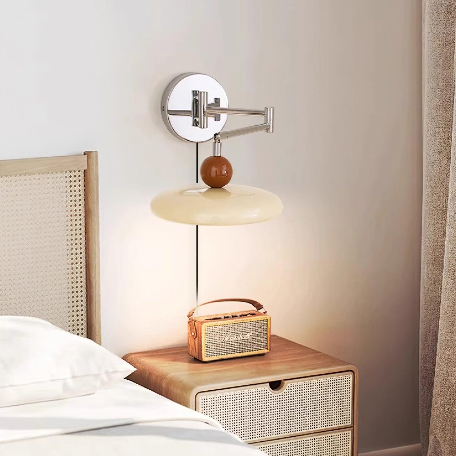 Swing Arm Bedside Plug In Wall Lamp M244