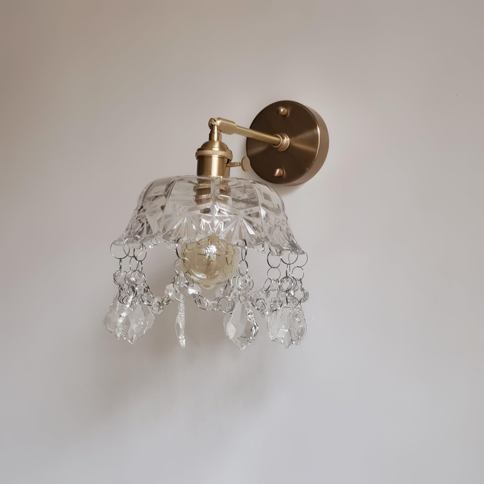 French Crystal Tassel Wall Light M470