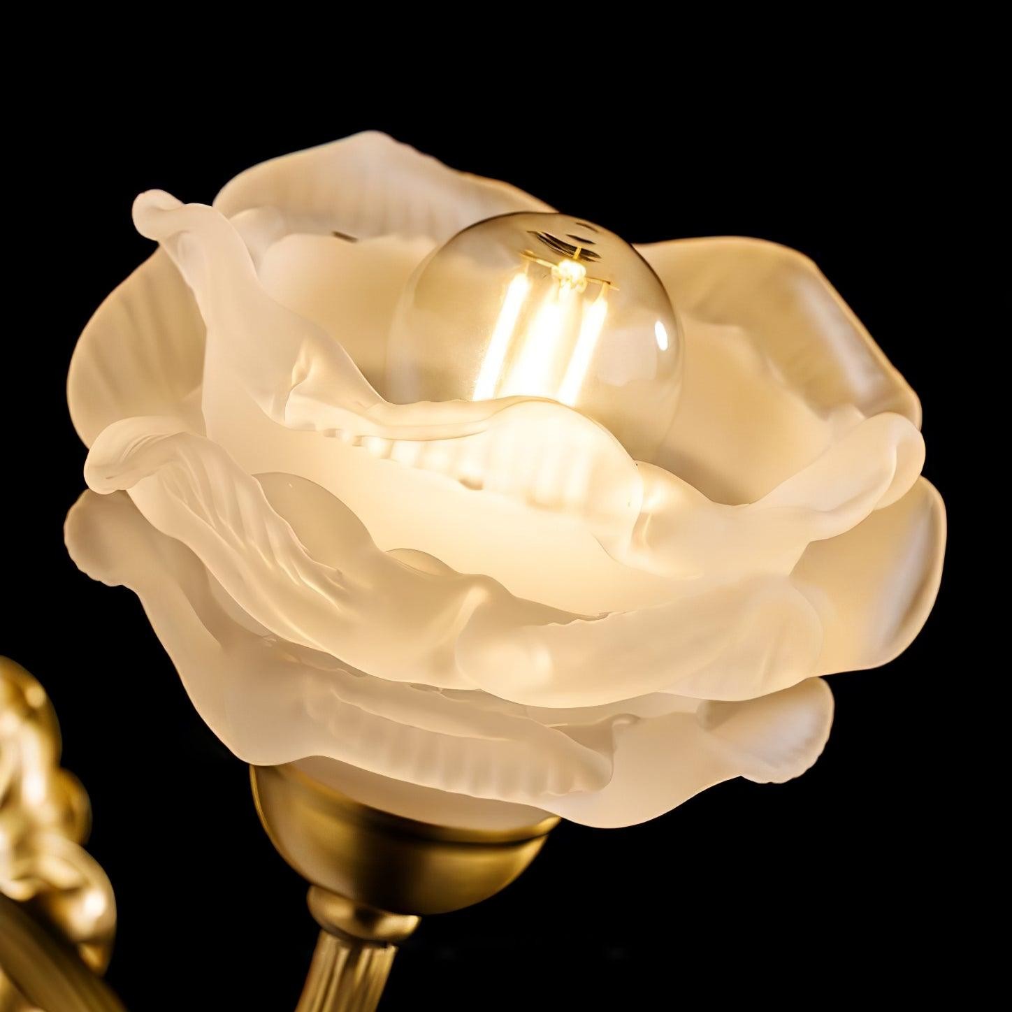 Brass Rose Wall Light M403