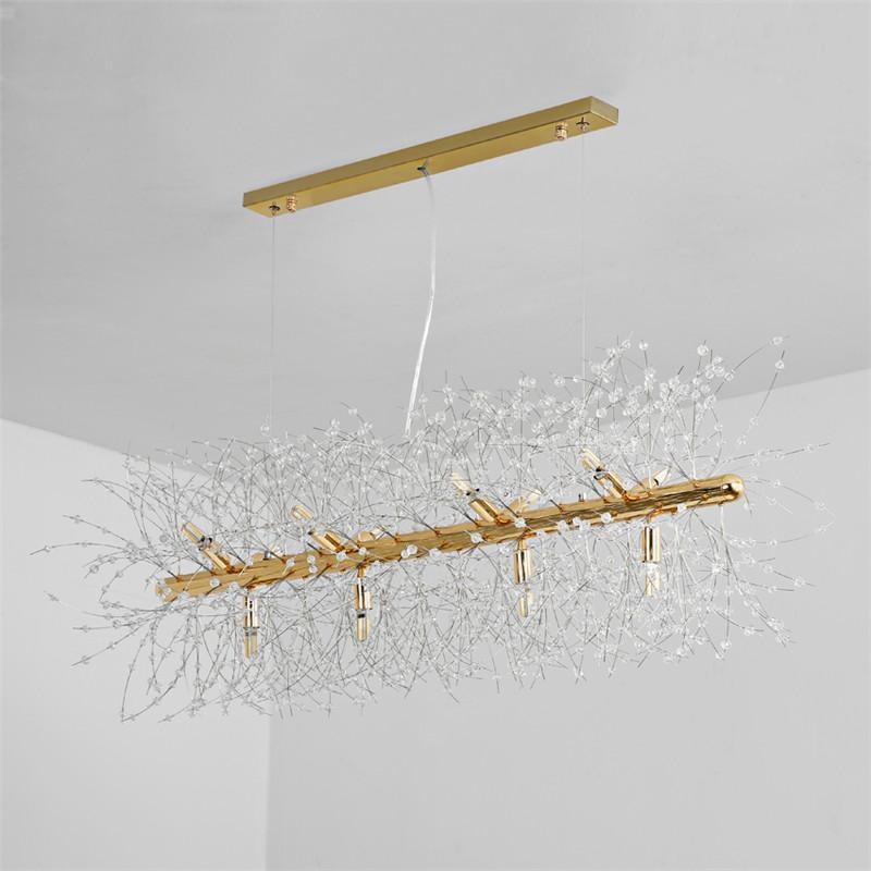 Modern Rectangular Crystal Fireworks Chandelier S15