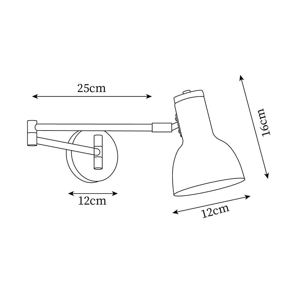 Wooden Adjustable Wall Lamp M394
