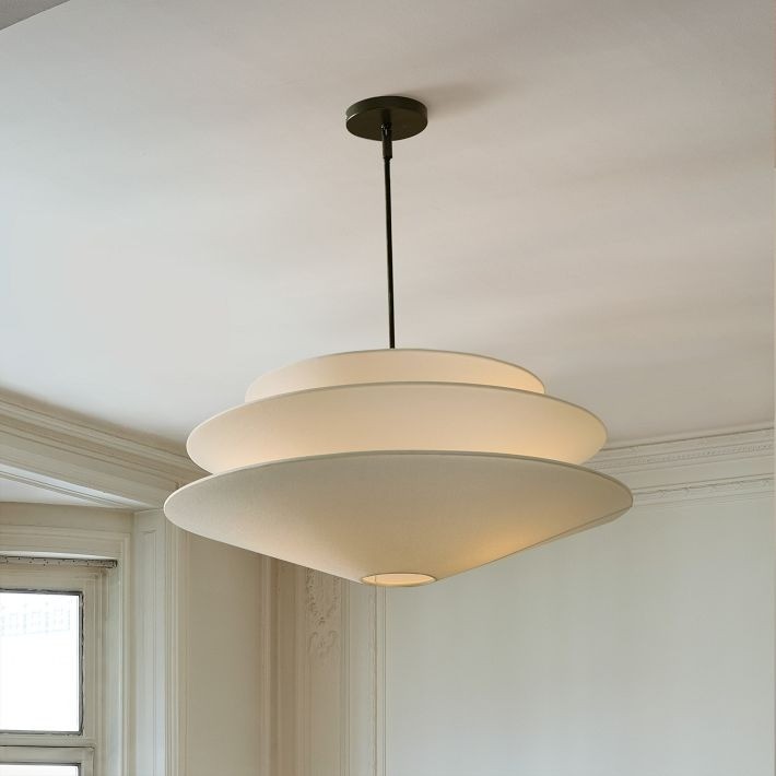 Solivara Minimalist Linen Pendant Light - Perfect for Dining Rooms & Offices T113