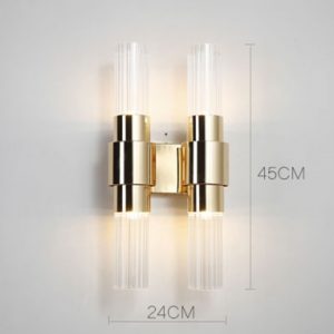 VILLEA double wall lamp dimensions, 45 cm high and 24 cm wide