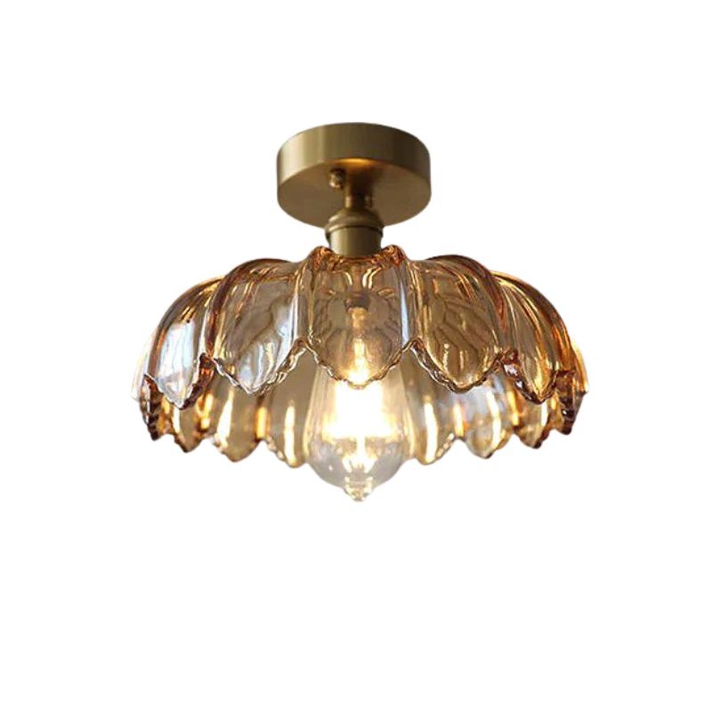 Retro Petal Glass Ceiling Lamp S118