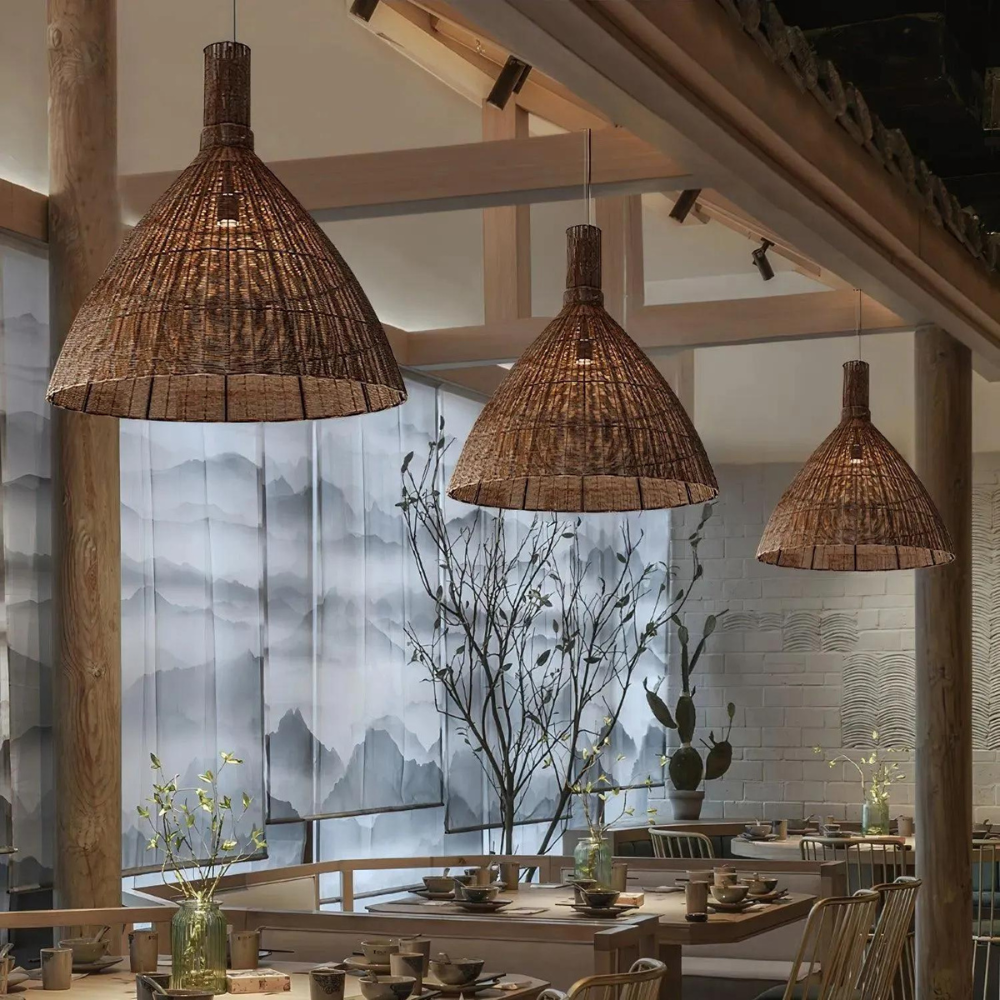 The Rattan Essence of the Islands Pendant Light D826