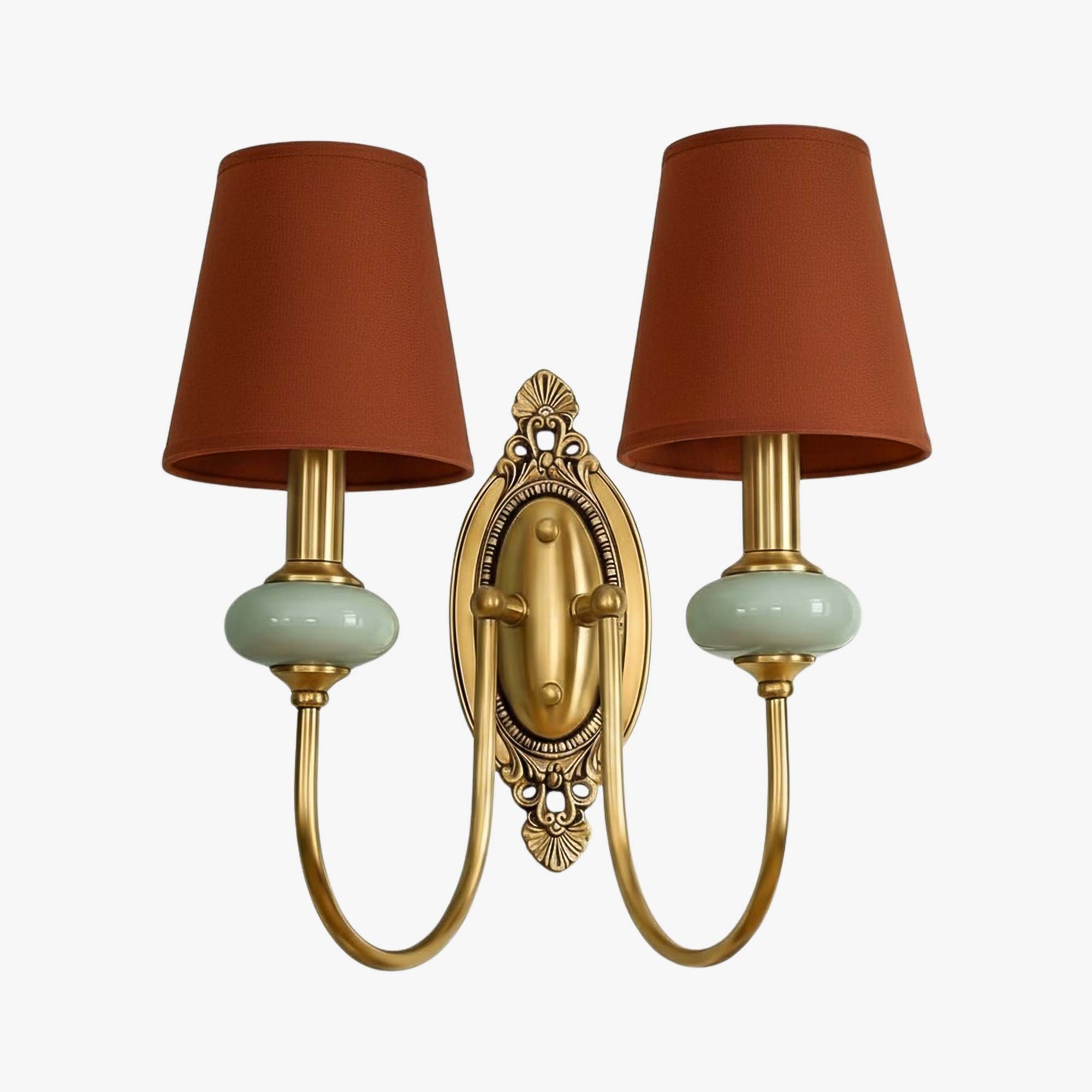 Elaris Elegant Fabric Copper Wall Sconce – Luxury European Style T447