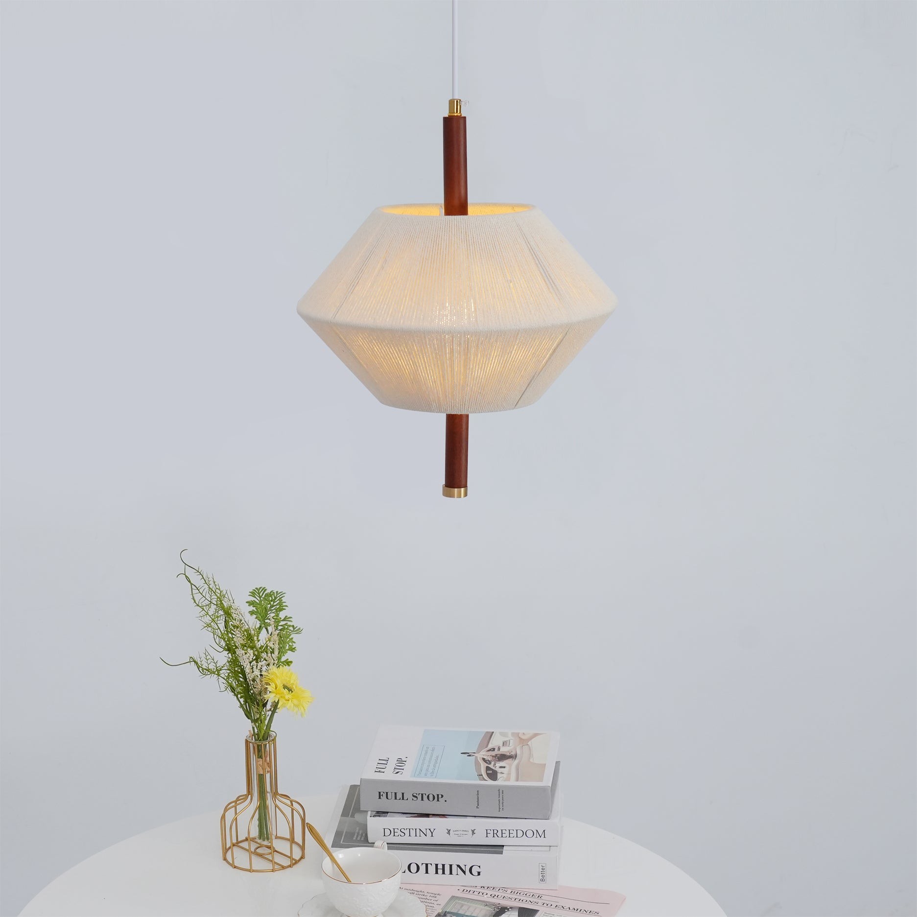 Japanese Wabi-Sabi Style Woven Fabric Pendant Lamp M109