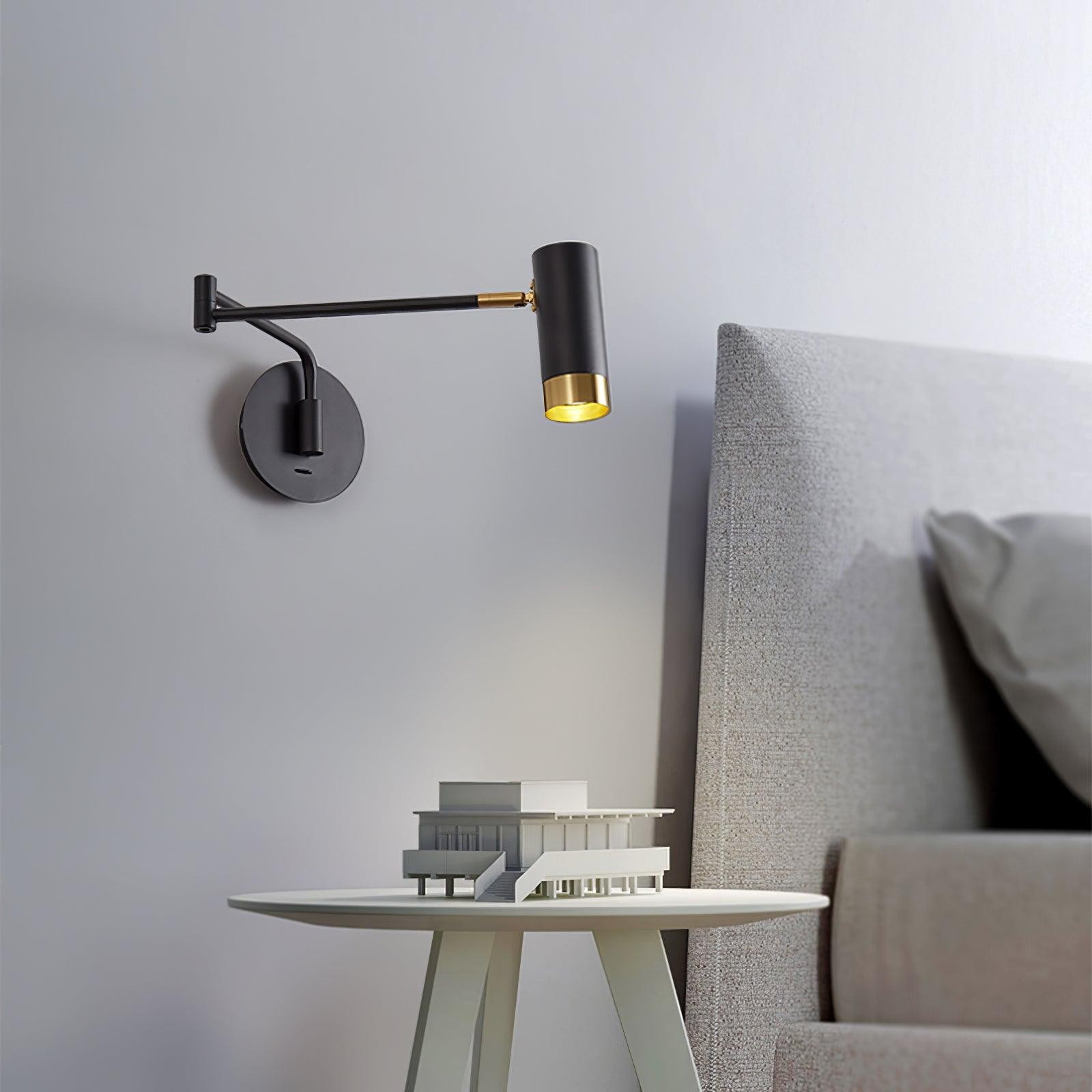 Modern Industrial Telescopic Revolving Adjustable Swing Arm Wall Lamp M430