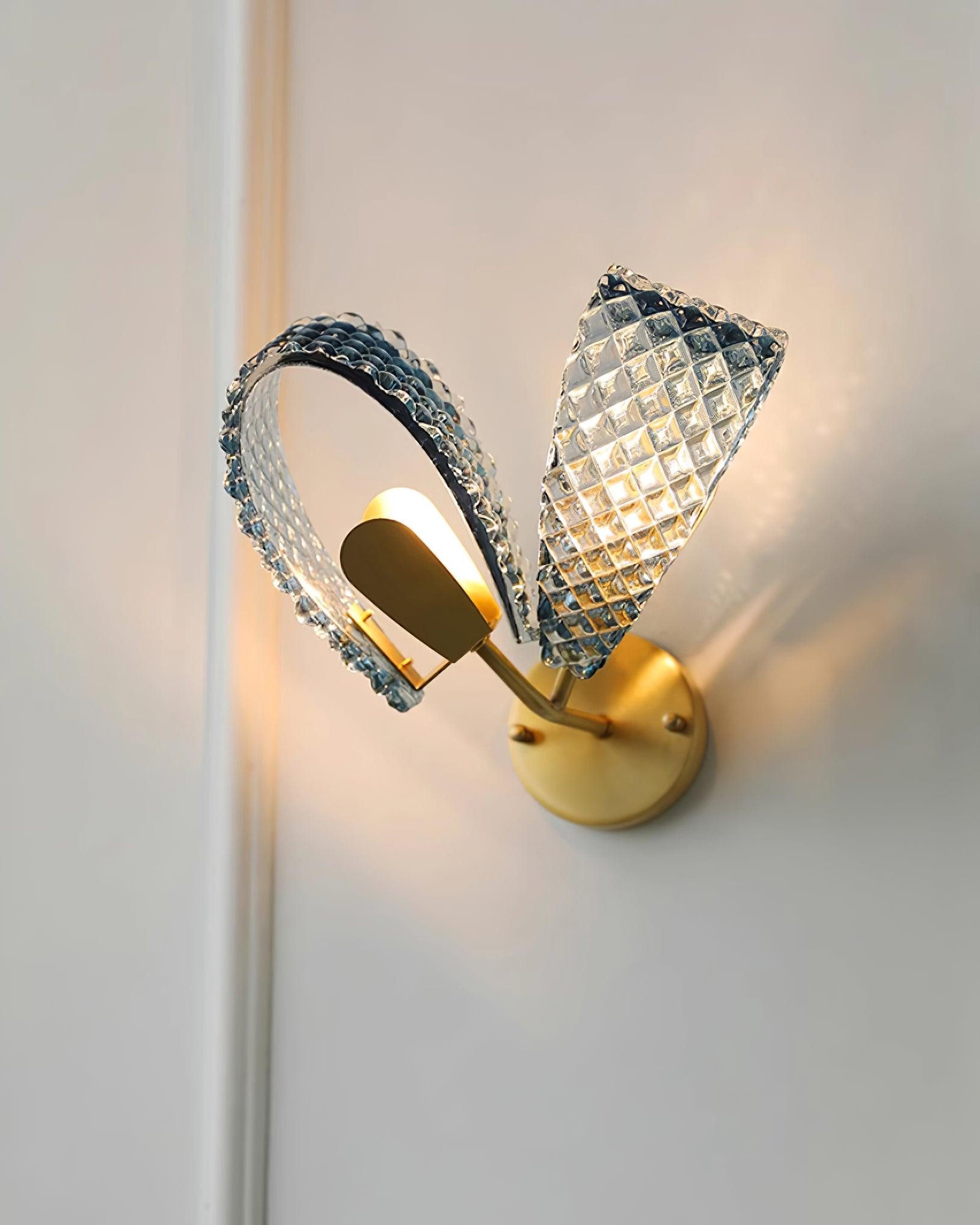 Creative Light Luxury Blue Ribbon Wall Lamp M283
