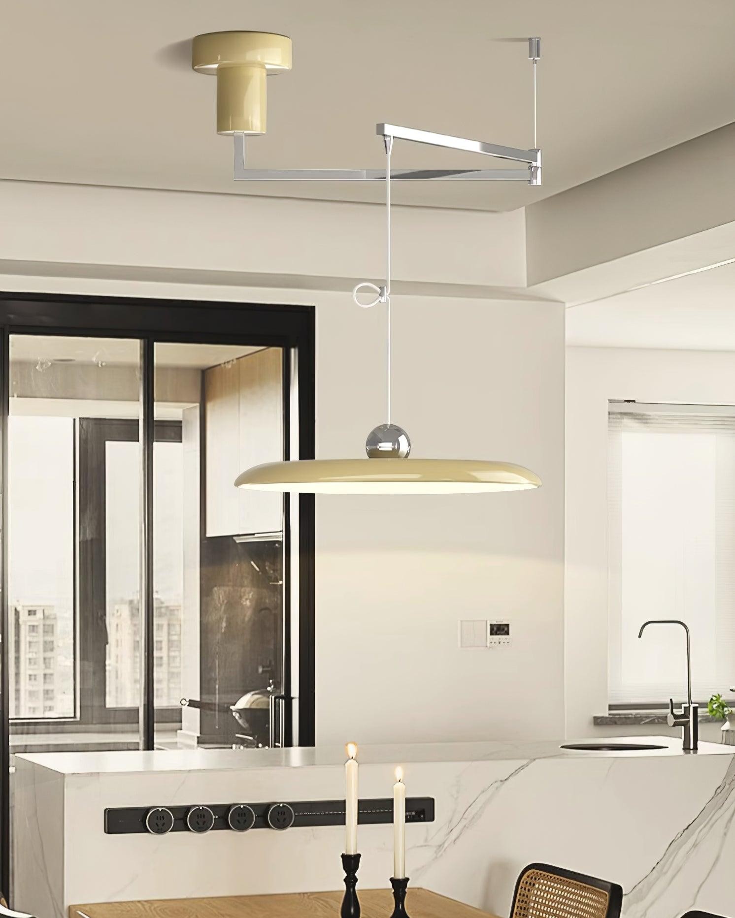 Simple Modern Adjustable Swing Arm Disc Pendant Lamp M110