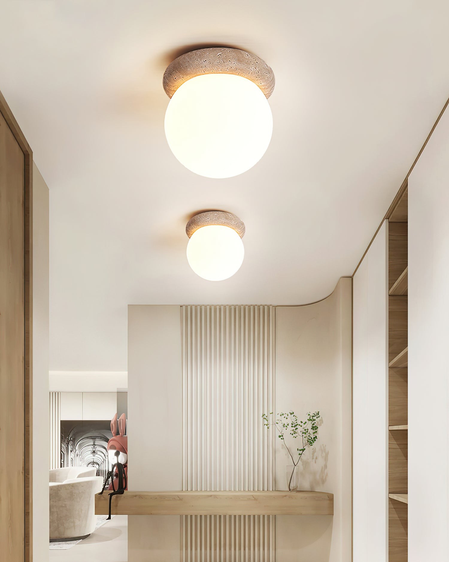 Marble Travertine Asteroid Ceiling Lamp M581