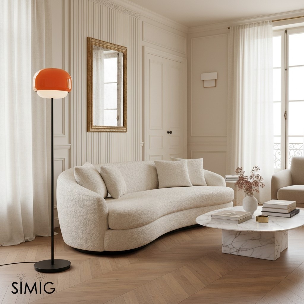 Clinco Modern Mushroom Floor Lamp - Colored Glass Design T417