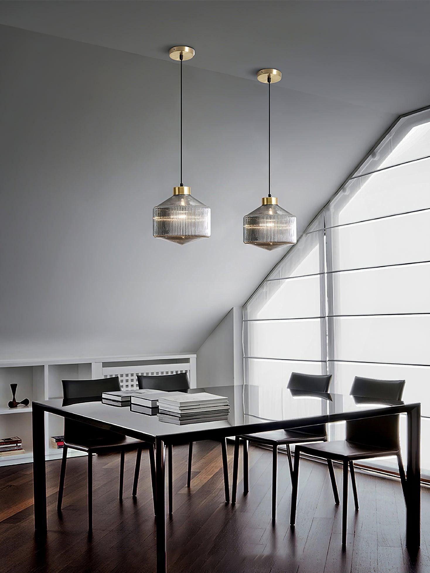 Striped Spinning Top Pendant Light M21