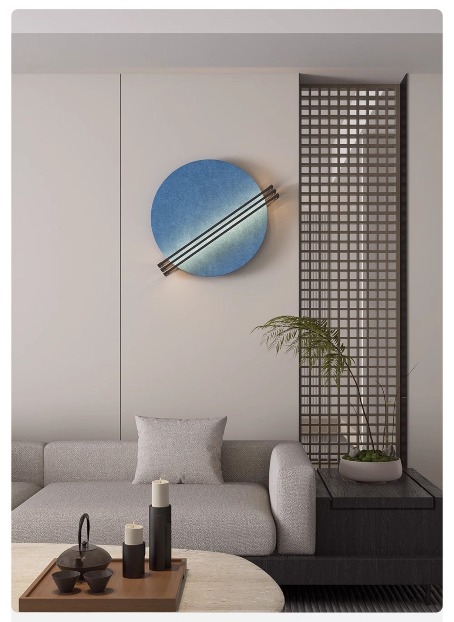 Abstract Sunrise Felt Wall Sconce D381