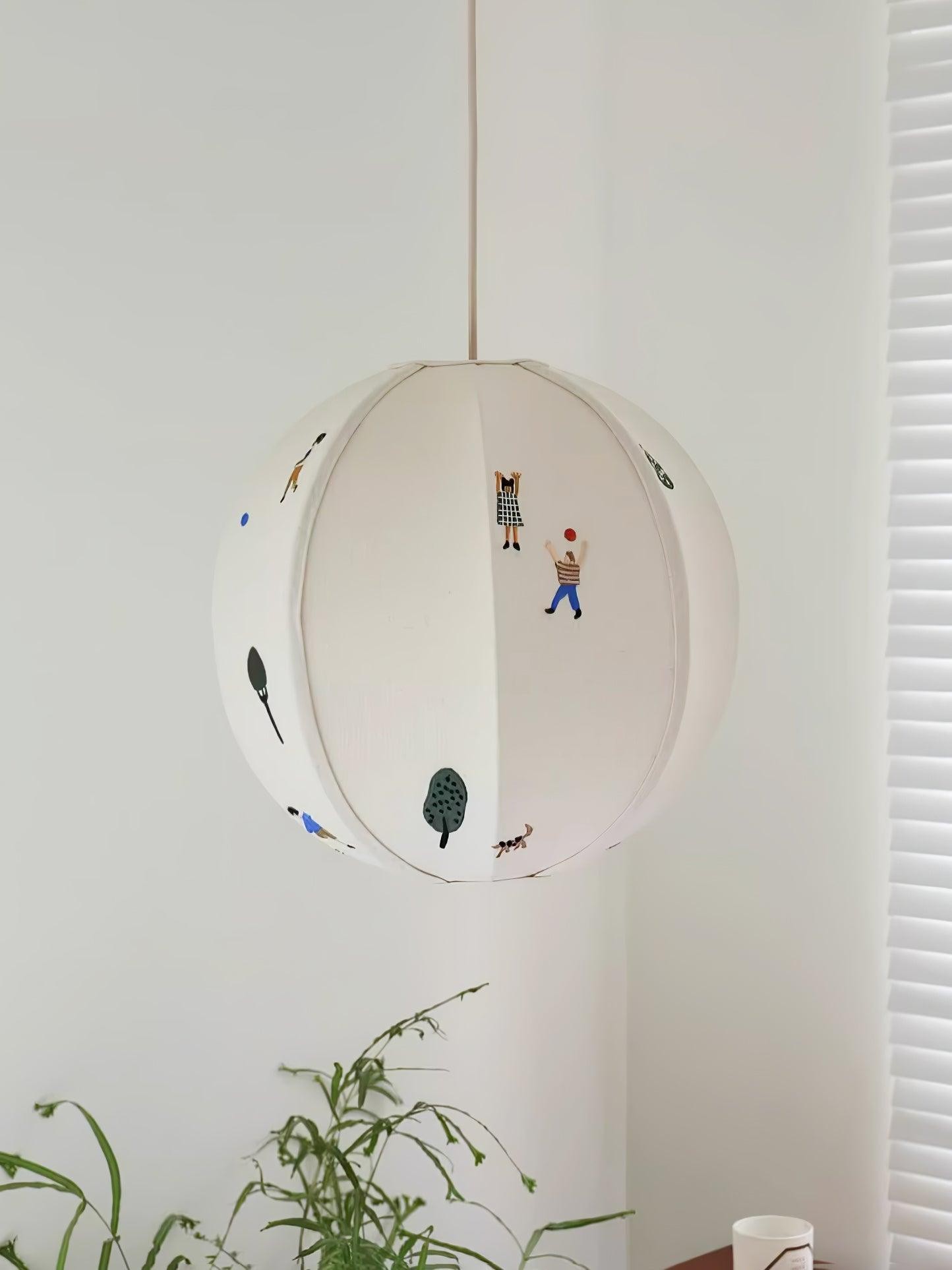 Park Embroidered Textile Pendant Lamp M442