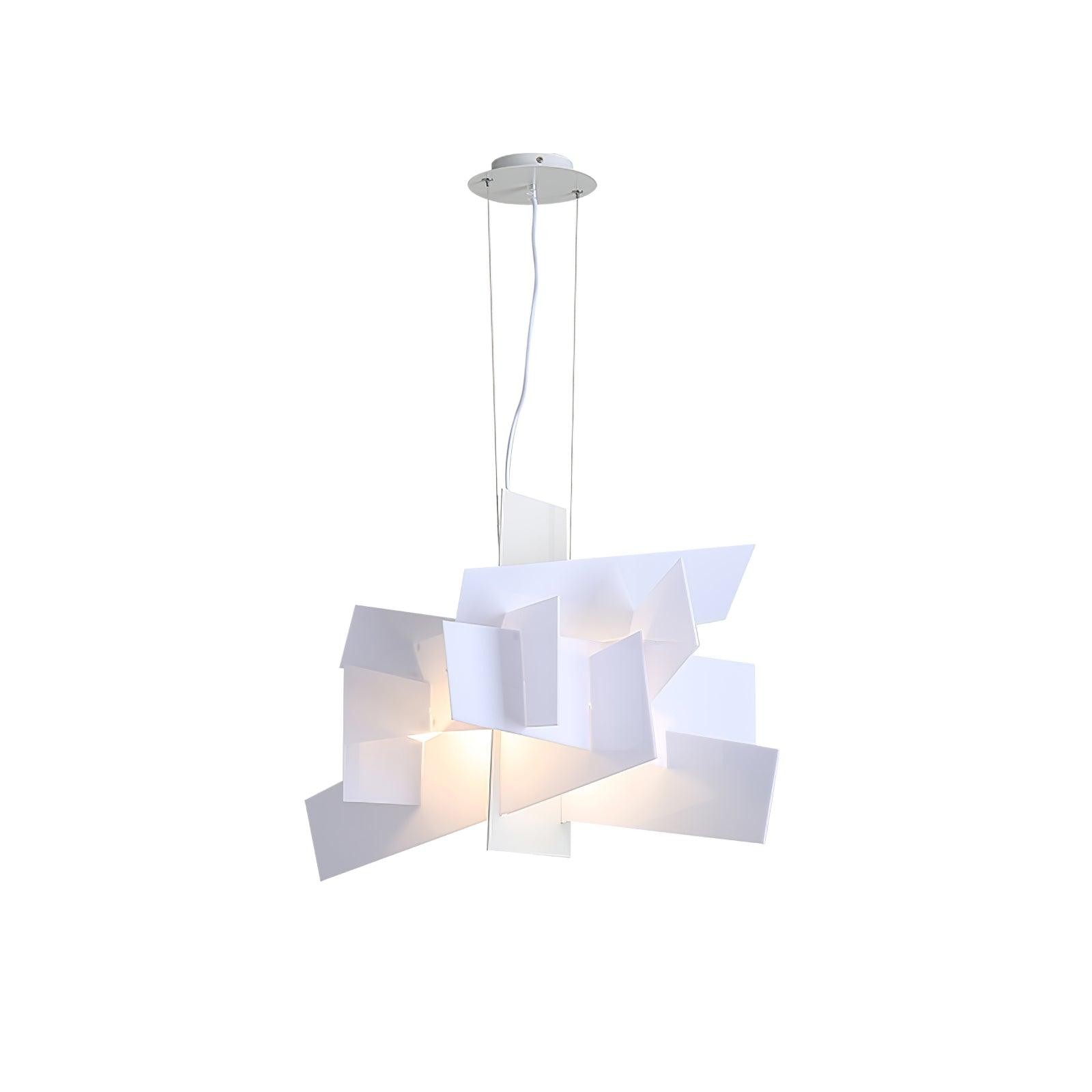 Isolert produktvisning av Creative Stacking Art Shaped Pendellampe M85 med opphengstråder