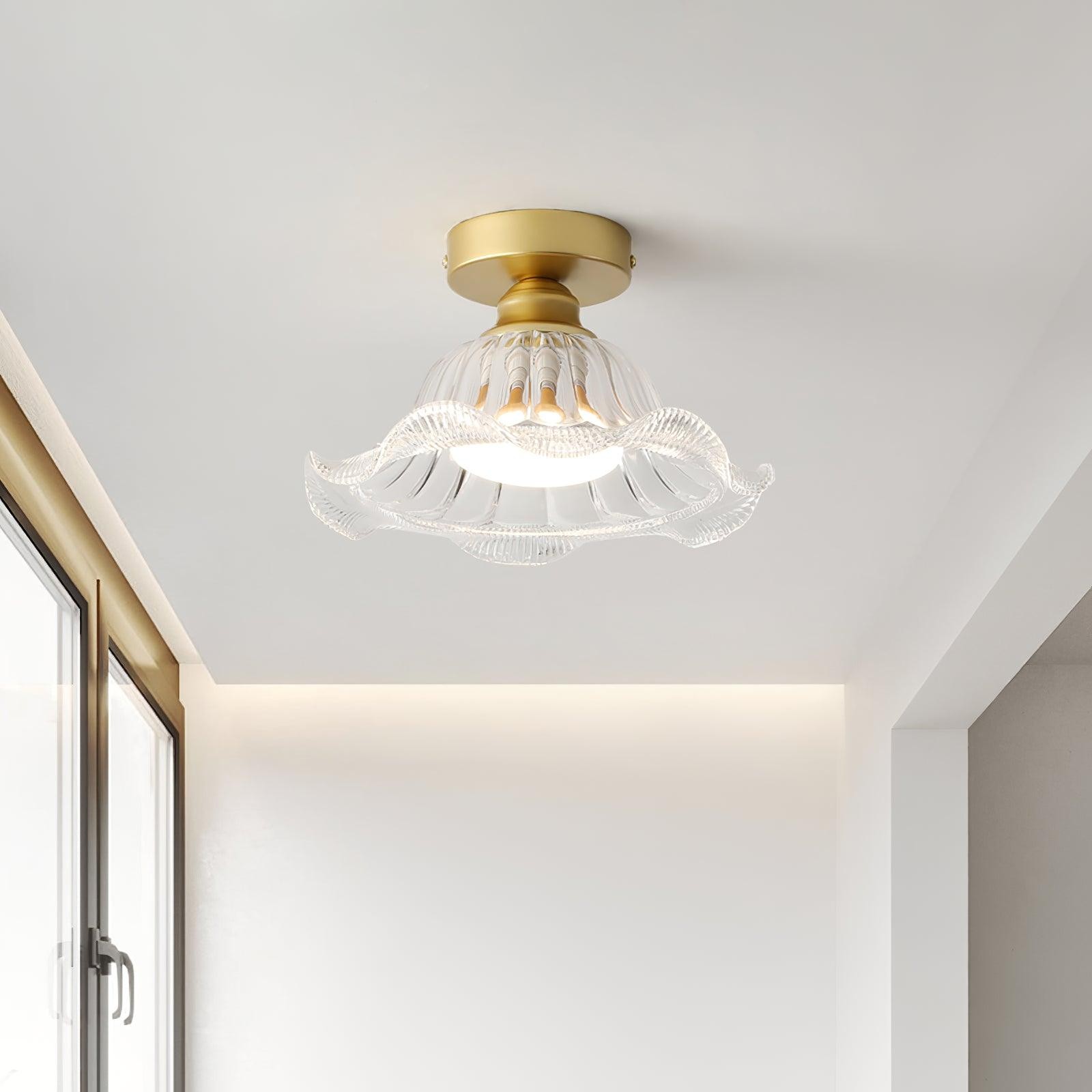 Vintage Glass Flower Ceiling Light M332
