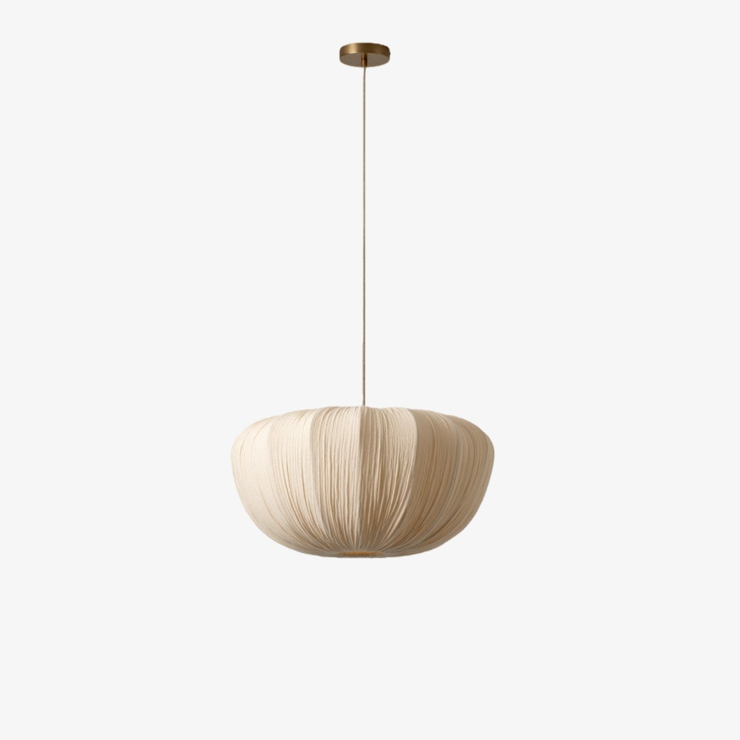 Linbron Pendant - Soft Linen Shade Curved Frame Modern Ceiling Light for Dining Room T477