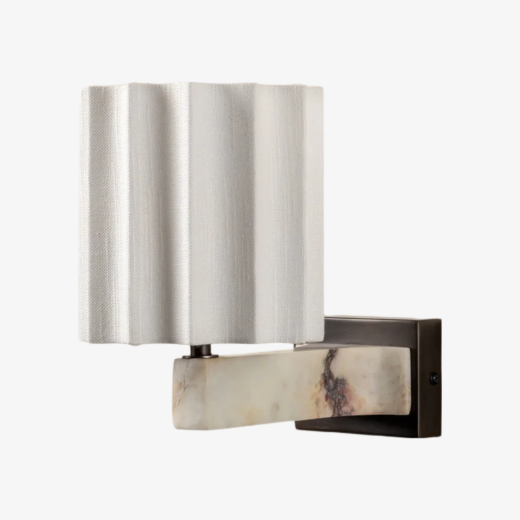 Cavilon Marble Decorative Wall Light - Elegant Linen Form Suitable for Living Room or Hallway T653