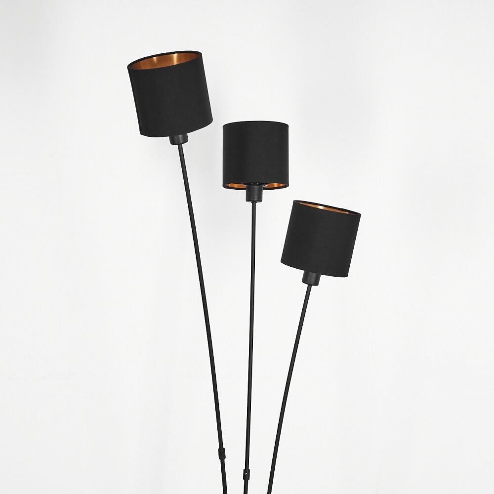 Metal Matte Black Fabric Shade Floor Lamp S67