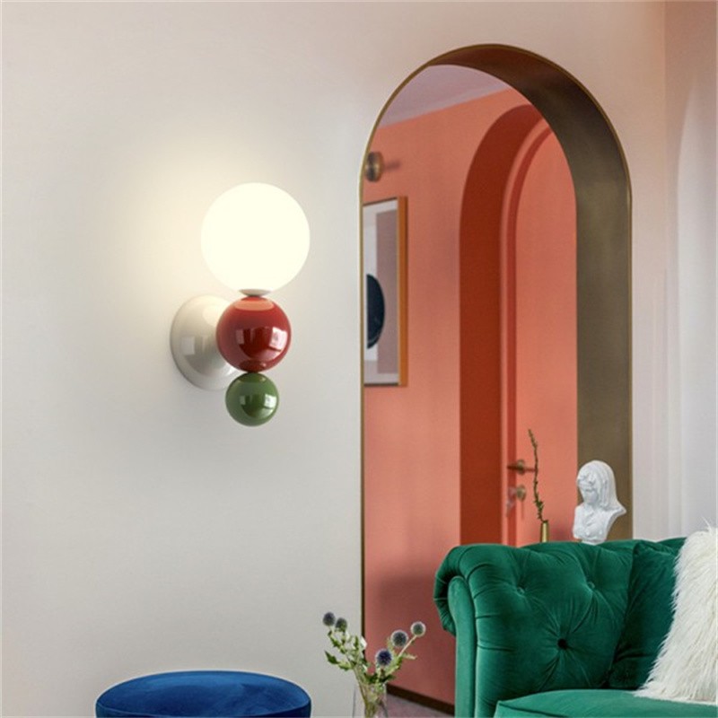 Colorful Globe Bubble Metal Wall Sconce S149