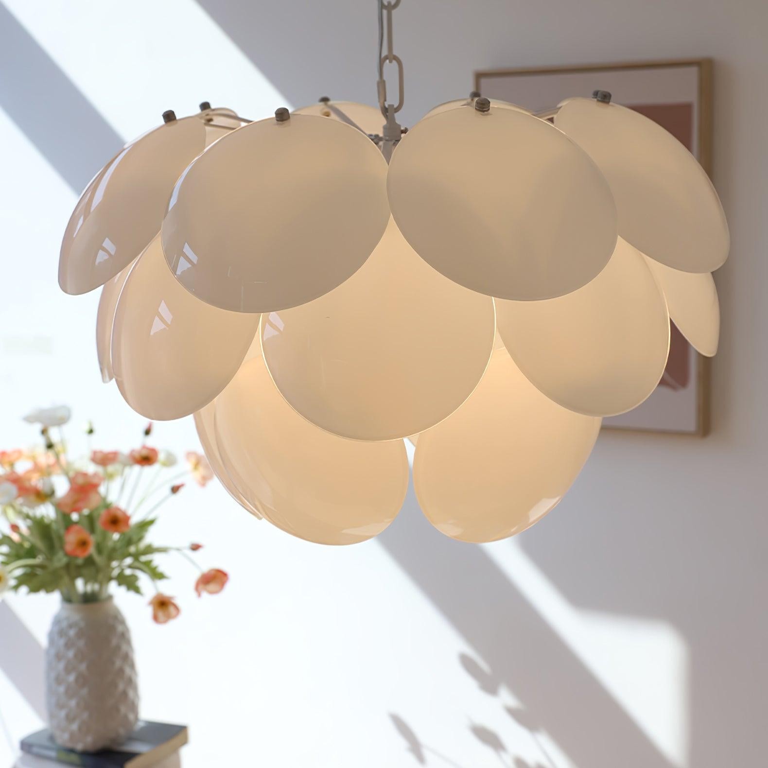 Luxury Fashion Luminous Petal Glass Chandelier M54