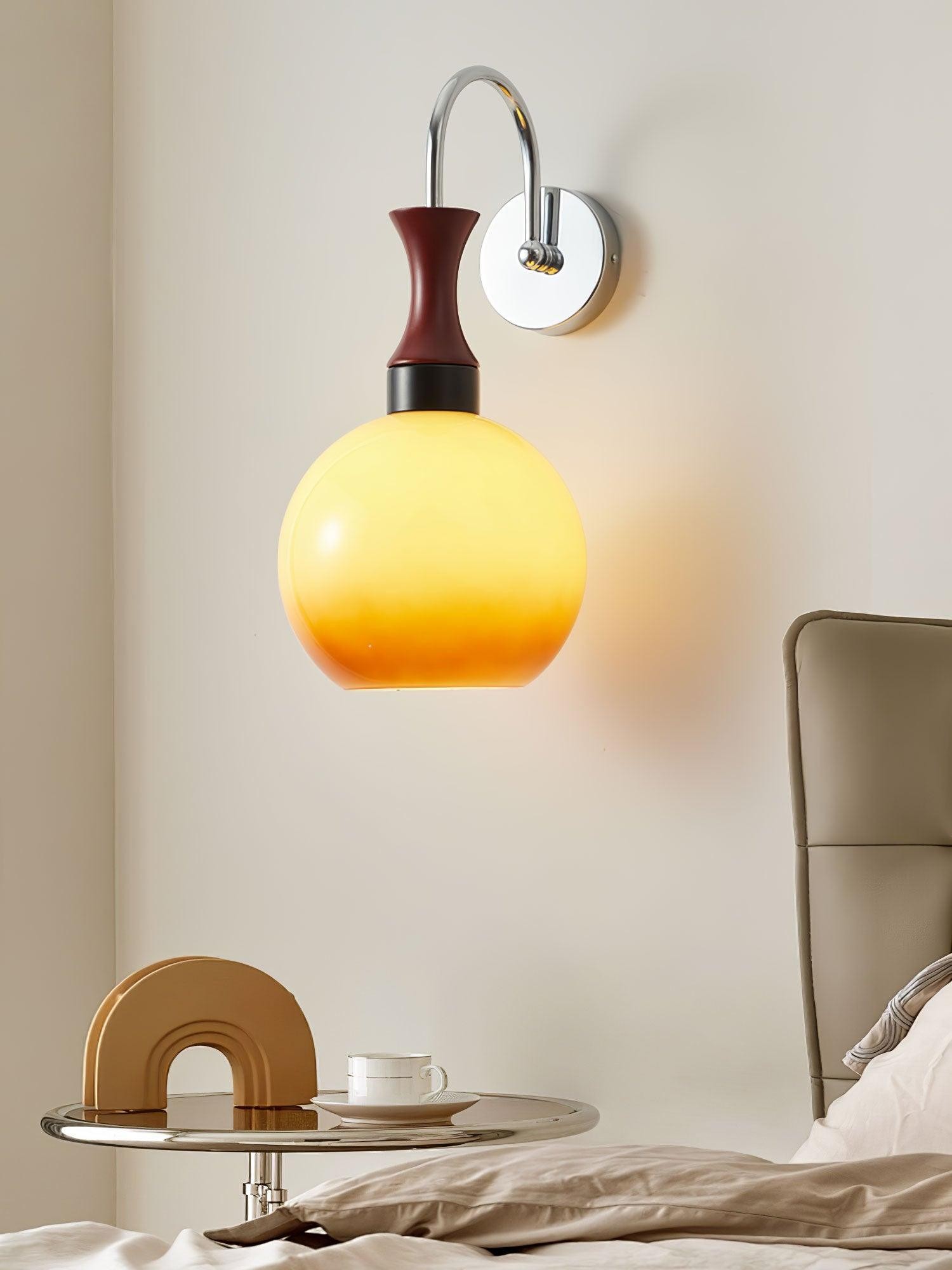 Spherical Yellow Wall Lamp M38