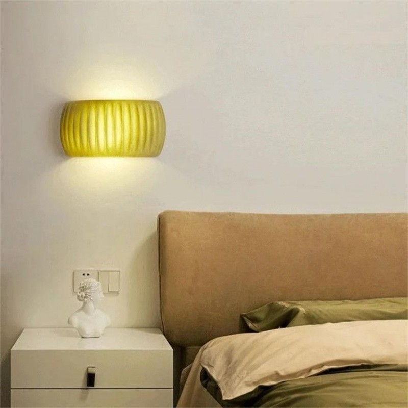Modern Cream Style Resin Fluted Wall Lamp S150