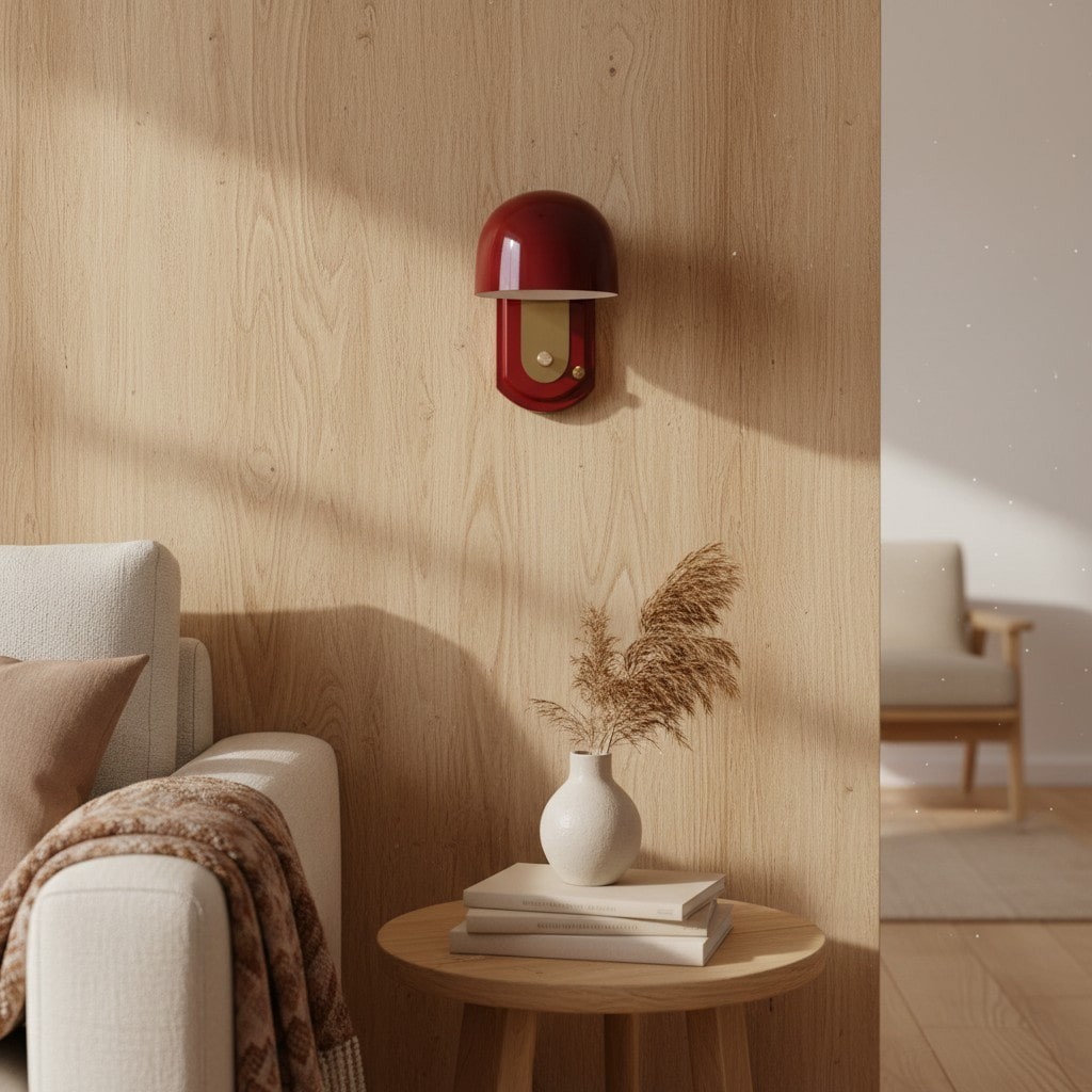 Livessa Modern Wall Lamp - Sculptural Glass Shade Wall Light for Bedroom or Living Room T540
