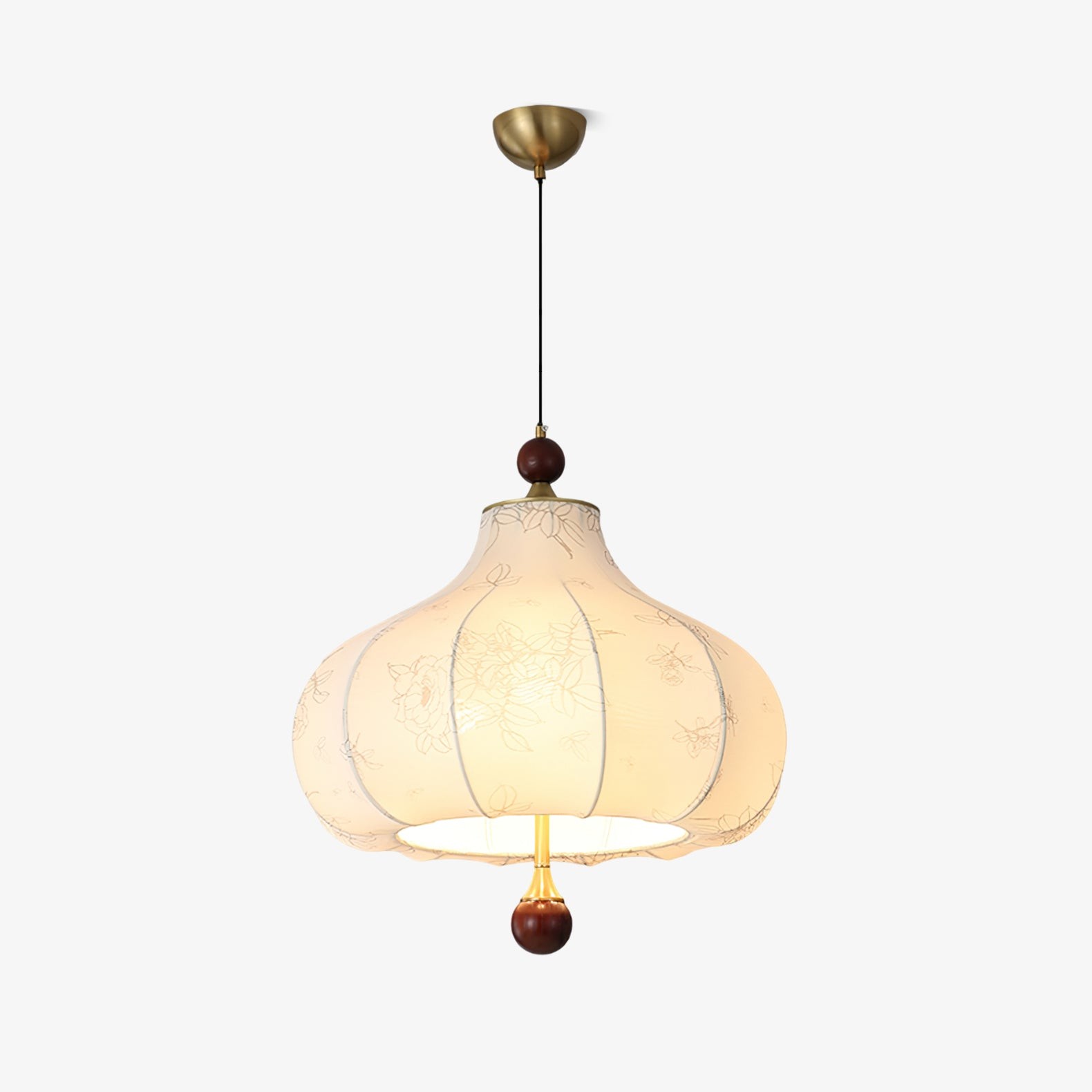 French Retro Fabric Pattern Pendant Lamp M77