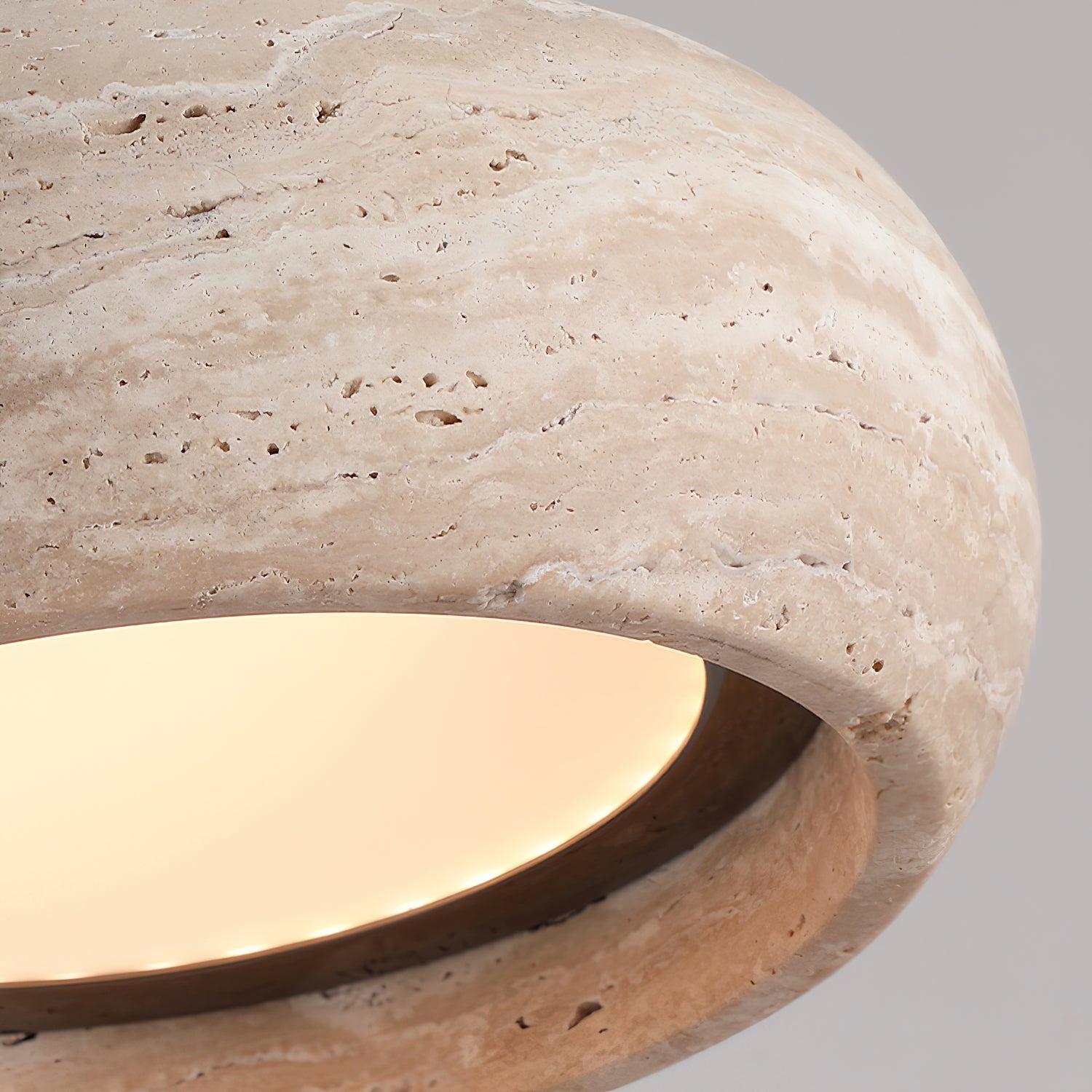 Travertine Drum Pendant Lamp D608