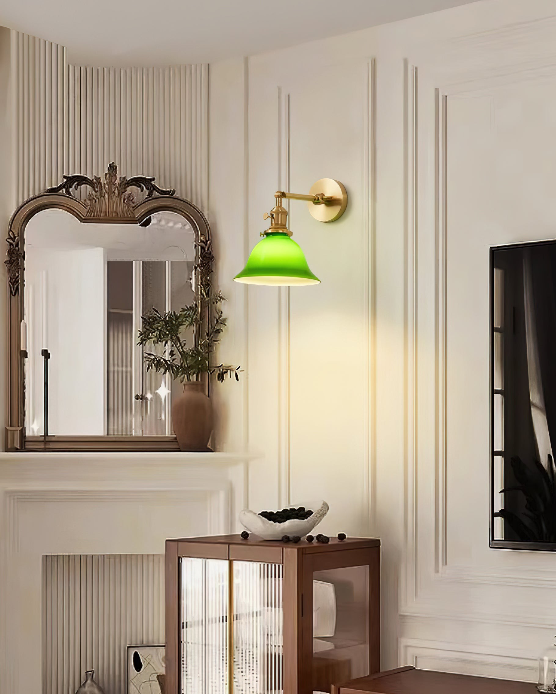 Personalized Green Bell-Shaped Wall Lamp M256